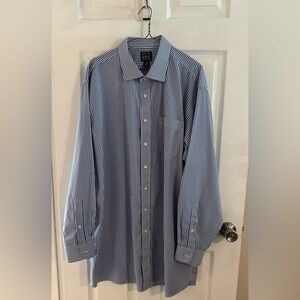 Jos A Bank Classic Blue Striped Men's Dress Shirt